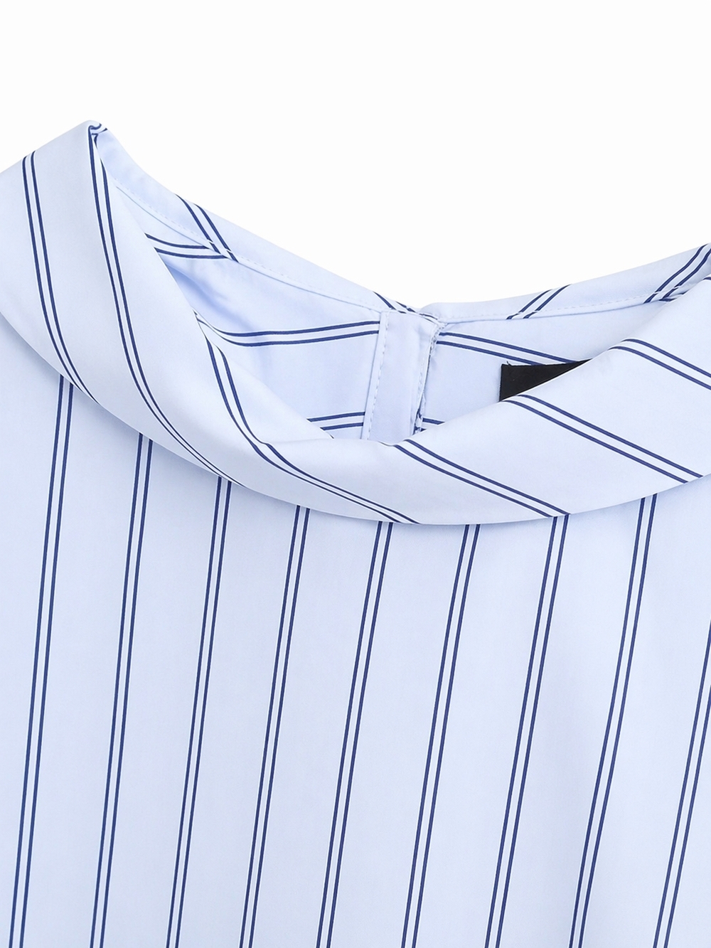 Banana Republic Blue Stripe Belted Tunic Top L NWT | Tailored Workwear Chic - Picture 7 of 16